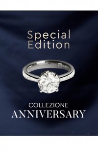 RECARLO Anniversary solitario con diamanti sul gambo ct 0,62 D color