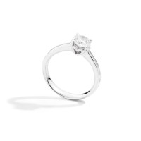 RECARLO Anniversary solitario con diamanti sul gambo ct 0,62 D color