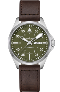 Hamilton KHAKI AVIATION PILOT day date auto H64635560